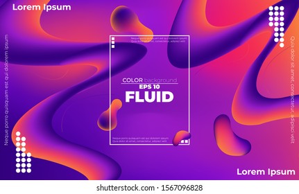 Abstract fluid wave color pattern of neon color liquid gradient background with modern geometric dynamic motion style Suitable For Wallpaper, Banner, Background, Card, Book Illustration, landing page,