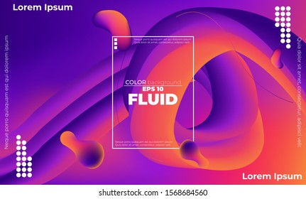 Abstract fluid wave color pattern of neon color liquid gradient background with modern geometric dynamic motion style Suitable For Wallpaper, Banner, Background, Card, Book Illustration, landing page,