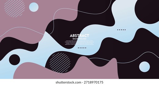 Patrón de onda fluida Abstractas sobre un fondo de Anuncio oscuro. Fondo de patrón marrón y azul. eps10