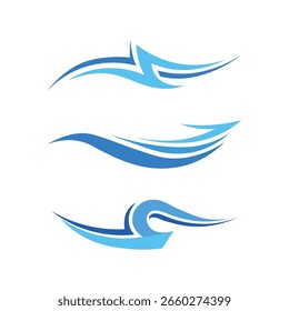 Abstract fluid wave symbol logo vector for eco water and nature business