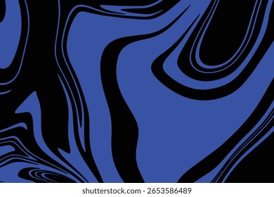 Abstract Fluid Waveform in Electric Blue (Forma de onda de líquido abstrata em azul elétrico). Pode ser usado para imagens de festivais de música, marcas para start-ups de tecnologia ou layouts editoriais