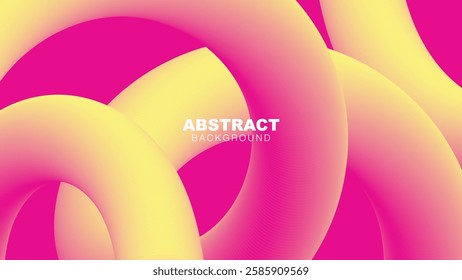 Abstract Fluid Waves Background in Vibrant Gradient Colors, Gradient curve line background, twisted line wallpaper, decorative vector illustration