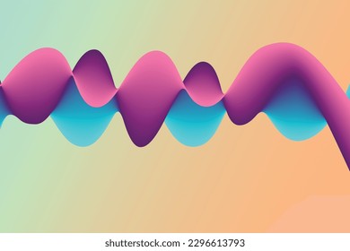 Resumen Diseño de fondo fluido ondulado en colores morado y azul cielo