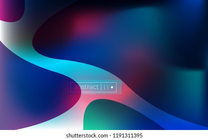 abstract  fluid wavy blurred vector background. Landing page template or presentation cover . Futuristic colorful gradient with spots