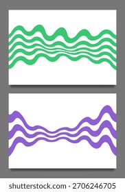 Línea ondulada fluida Abstractas para un diseño minimalista moderno y Elementos decorativos creativos