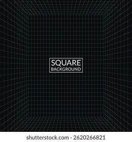 Fundo de arame fluido abstrato para marca e apresentação no site digital ou marketing móvel com cor moderna no fundo quadrado escuro 76