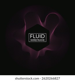 Fundo de arame fluido abstrato para marca e apresentação no site digital ou marketing móvel com cor moderna no fundo quadrado escuro 85