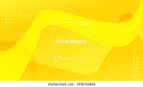 Abstract Fluid Yellow Background For Web, Wallpaper, Banner, Landing Page, and etc.