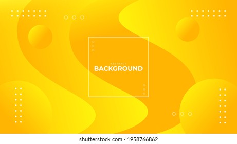 Abstract Fluid Yellow Background For Web, Wallpaper, Banner, Landing Page, and etc.