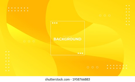 Abstract Fluid Yellow Background For Web, Wallpaper, Banner, Landing Page, and etc.