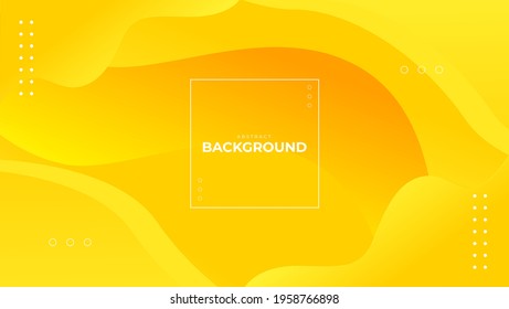 Abstract Fluid Yellow Background For Web, Wallpaper, Banner, Landing Page, and etc.