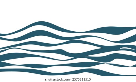 abstract fluidity blue stripes wave pattern design cover background