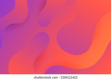 Abstract fluids background composition with vibrant color and dynamic shape. Trendy Background template.