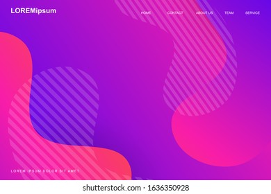 Abstract fluids composition 2020 background trend. Liquid, wavy, dynamic background, gradient color, flowing shapes,. Usable for landing page. Modern and Trendy background color.