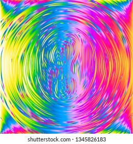 Abstract fluorescent background, vector illustration. Aura or colorful palette. Hallucination, trip, meditation. LSD. Energy flow. Bright poster or banner, cover.