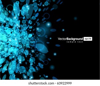 Abstract fly circle splat vector background