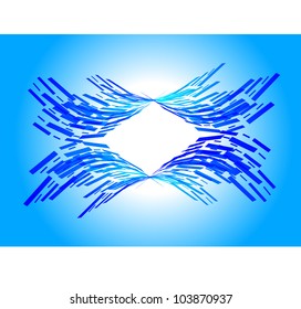 Abstract fly hexagon shapes vector background