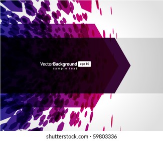 Abstract fly hexagon shapes vector background