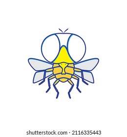 abstract fly insect flies logo design, vector graphic symbol icon sign illustration