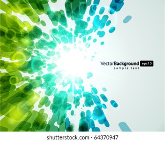 Abstract fly lines with bokeh vector background