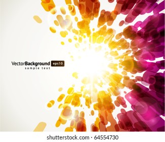 Abstract fly lines with bokeh vector background