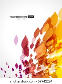 Abstract fly shapes vector background