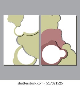 Abstract flyer background with circle and space for text. Vector illustration.