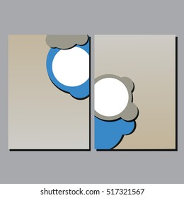 Abstract flyer background with circle and space for text. Vector illustration.