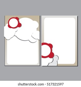 Abstract flyer background with circle and space for text. Vector illustration.