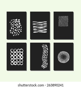 Abstract flyer blot ink hand draw