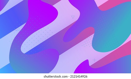 Abstract Flyer. Diseño Hipster Azul. Página gráfica. Afiche digital en color. Ilustración tecnológica. Textura geométrica. Forma moderna. Cool Landing Page. Volante de resumen de Violet