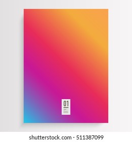 Abstract flyer or book cover design with colorful gradient background and your text 
Eps 10 stock vector illustration 