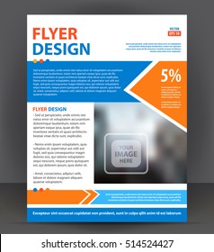 Abstract flyer, brochure, cover layout design print template, pamphlet vector letter format Illustration