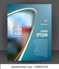 Abstract flyer, brochure, cover layout design print template, pamphlet vector letter format Illustration