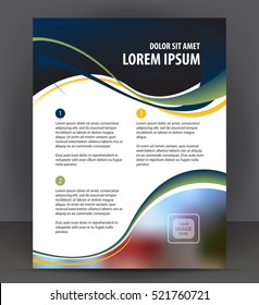 Abstract flyer, brochure, cover layout design print template, pamphlet vector letter format Illustration