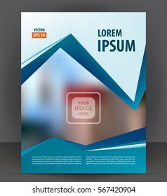 Abstract flyer, brochure, cover layout design print template, pamphlet vector letter format Illustration