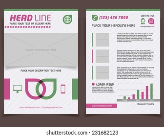 Abstract flyer brochure design template layout in A4 size