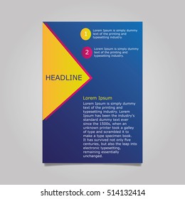 abstract flyer brochure design template