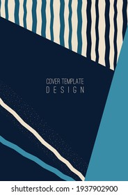 Abstract flyer brochure template design background, simple geometric shapes, parallel stripes. Vector illustration