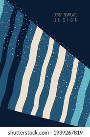 Abstract flyer brochure template design background, simple geometric shapes, parallel stripes. Vector illustration