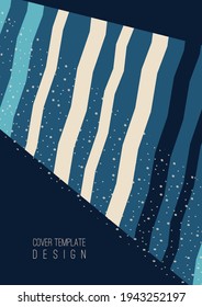 Abstract flyer brochure template design background, simple geometric shapes, parallel stripes. Vector illustration