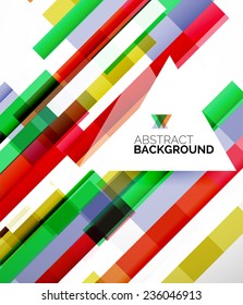 Abstract flyer brochure template design background, simple geometric shapes on white, straight lines and blocks