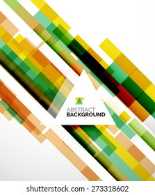 Abstract flyer brochure template design background, simple geometric shapes on white, straight lines and blocks