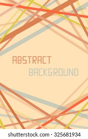 Abstract flyer brochure template design background, simple colorful geometric lines. Vector illustration.