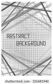 Abstract flyer brochure template design background, simple black and white geometric lines. Vector illustration.