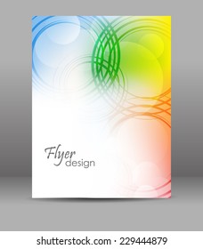 Abstract flyer or brochure template, editable vector design with place for your content or creative editing.