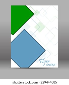 Abstract flyer or brochure template, editable vector design with place for your content or creative editing.