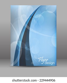Abstract flyer or brochure template, editable vector design with place for your content or creative editing.