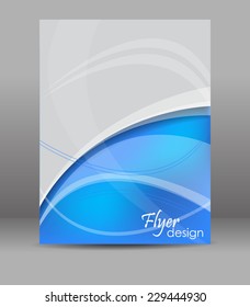 Abstract flyer or brochure template, editable vector design with place for your content or creative editing.