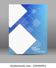 Abstract flyer or brochure template, editable vector design with place for your content or creative editing.